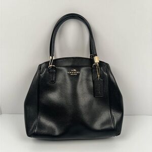 COACH Minetta Leather Shoulder Bag Black